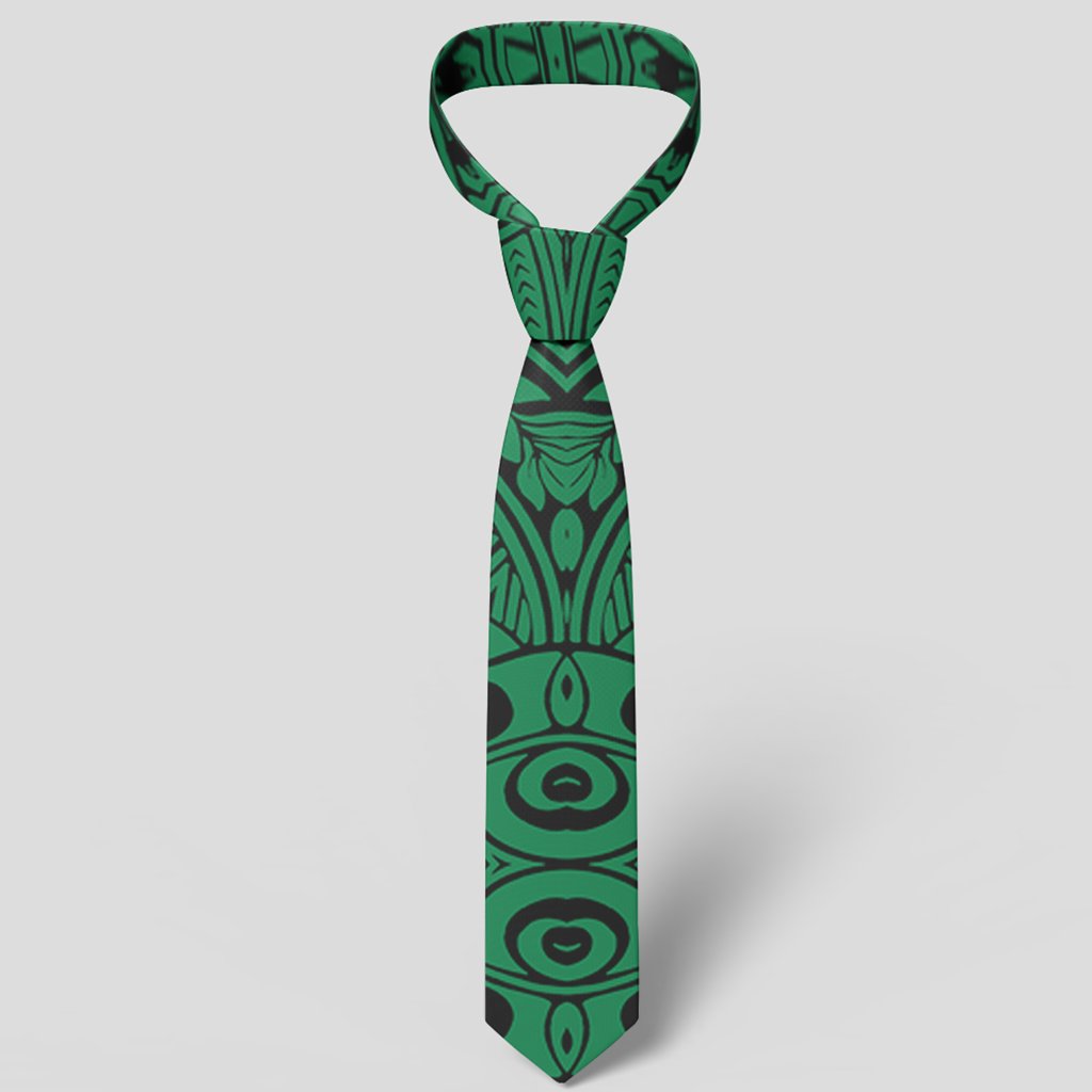 Polynesian Culture Green Necktie - Polynesian Pride