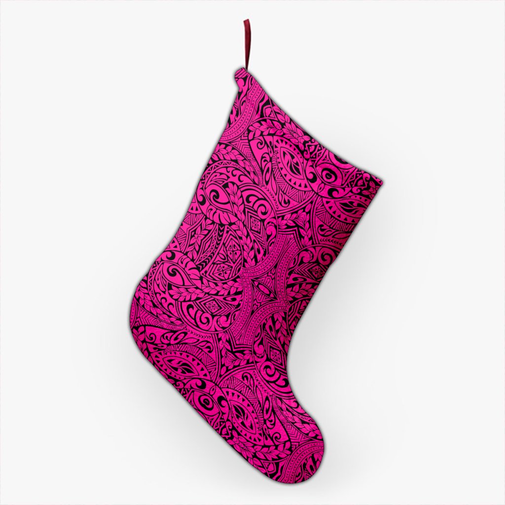 Polynesian Culture Pink Christmas Stocking 26 X 42 cm Pink Christmas Stocking - Polynesian Pride