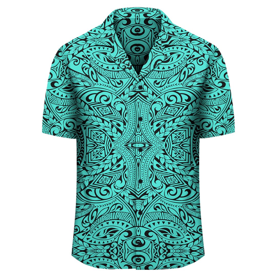 Polynesian Culture Turquoise Hawaiian Shirt - Polynesian Pride