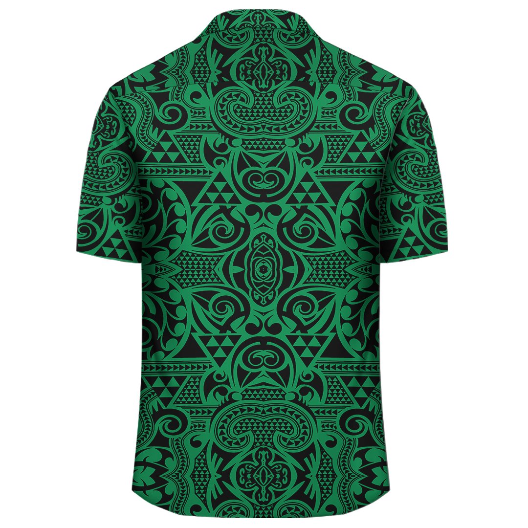 Polynesian Kakau Turtle Green Hawaiian Shirt - Polynesian Pride