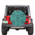 Polynesian Kakau Turtle Turquoise Hawaii Spare Tire Cover - Polynesian Pride