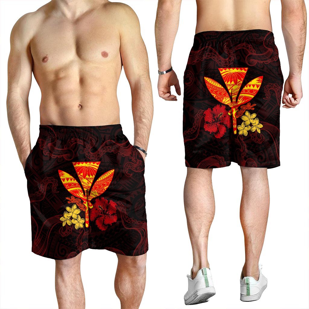 Polynesian Kanaka Maoli Flower Men's Shorts AH - Polynesian Pride
