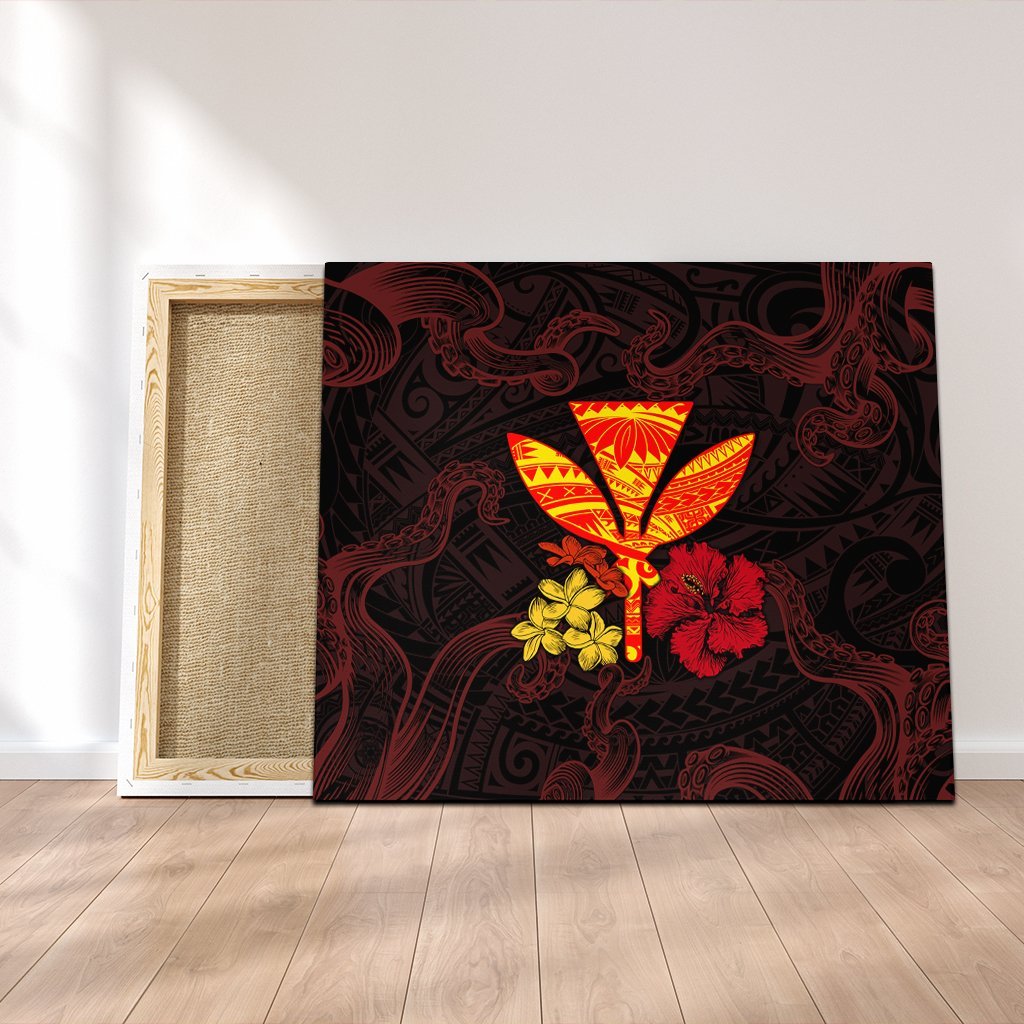 Polynesian Kanaka Maoli Flower Canvas AH Canvas Poly-cotton - Polynesian Pride