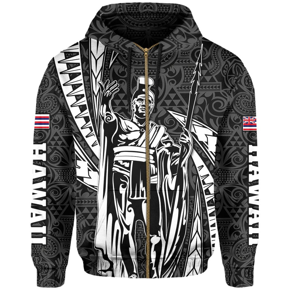 Polynesian King Kakau Turtle Hoodie (Zip up) Mega Style - Polynesian Pride
