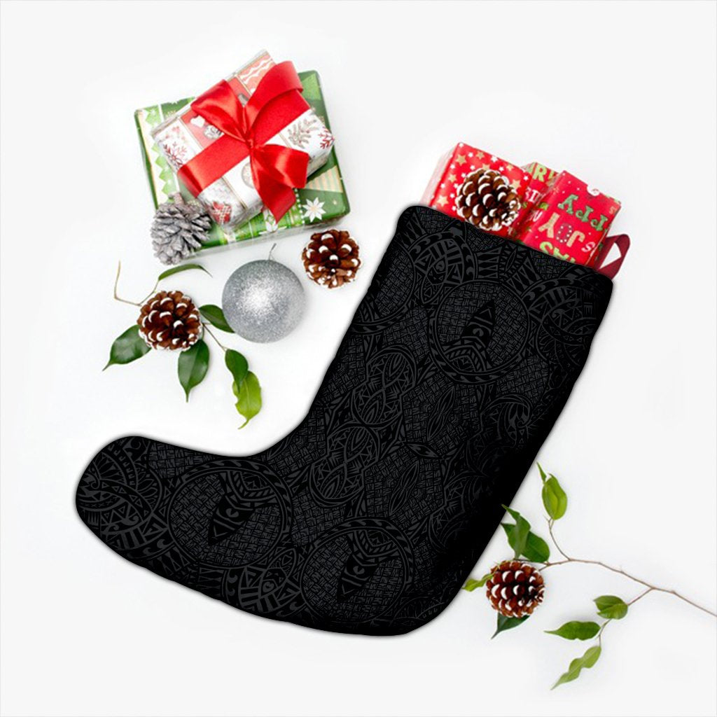 Polynesian Lauhala Mix Gray Christmas Stocking - Polynesian Pride