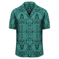 Polynesian Lauhala Mix Turquoise Hawaiian Shirt - Polynesian Pride