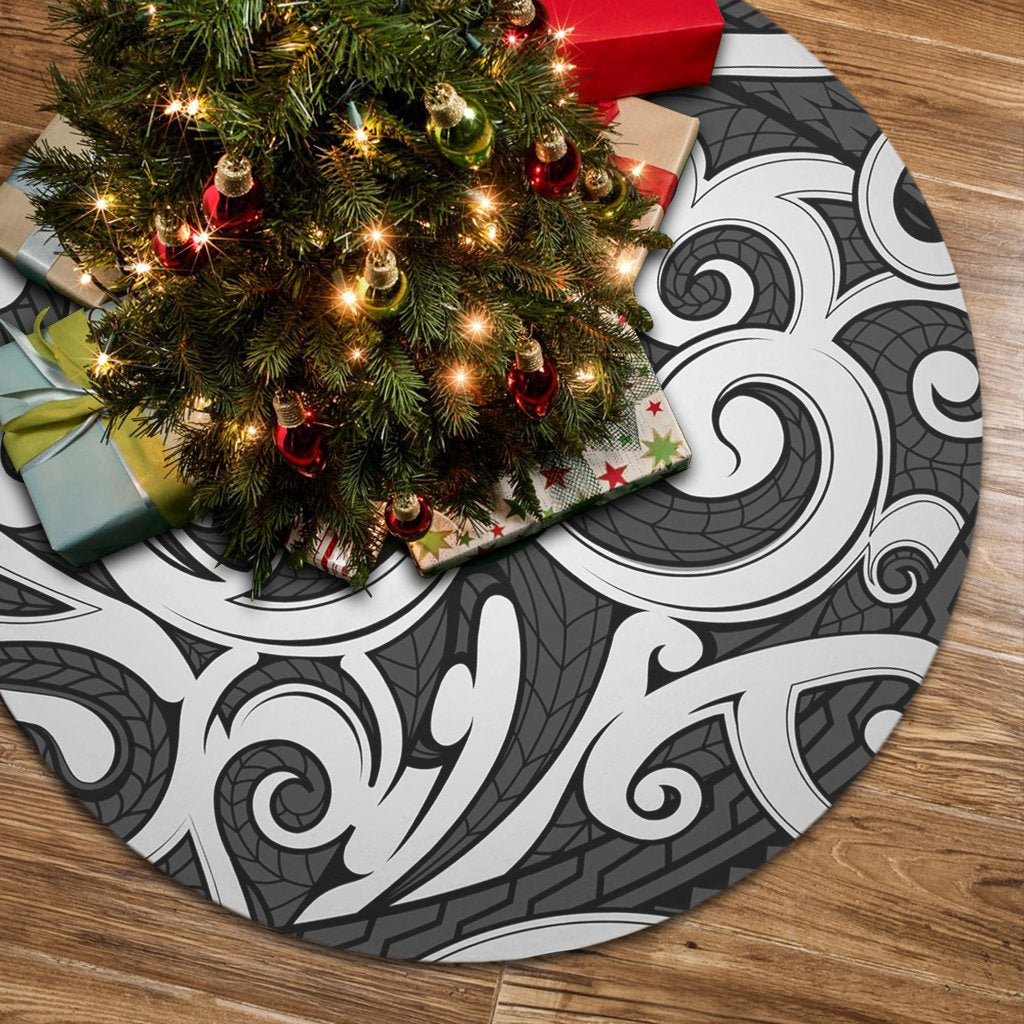 Polynesian Maori Ethnic Ornament Gray Tree Skirt 85x85 cm Gray Tree Skirt - Polynesian Pride