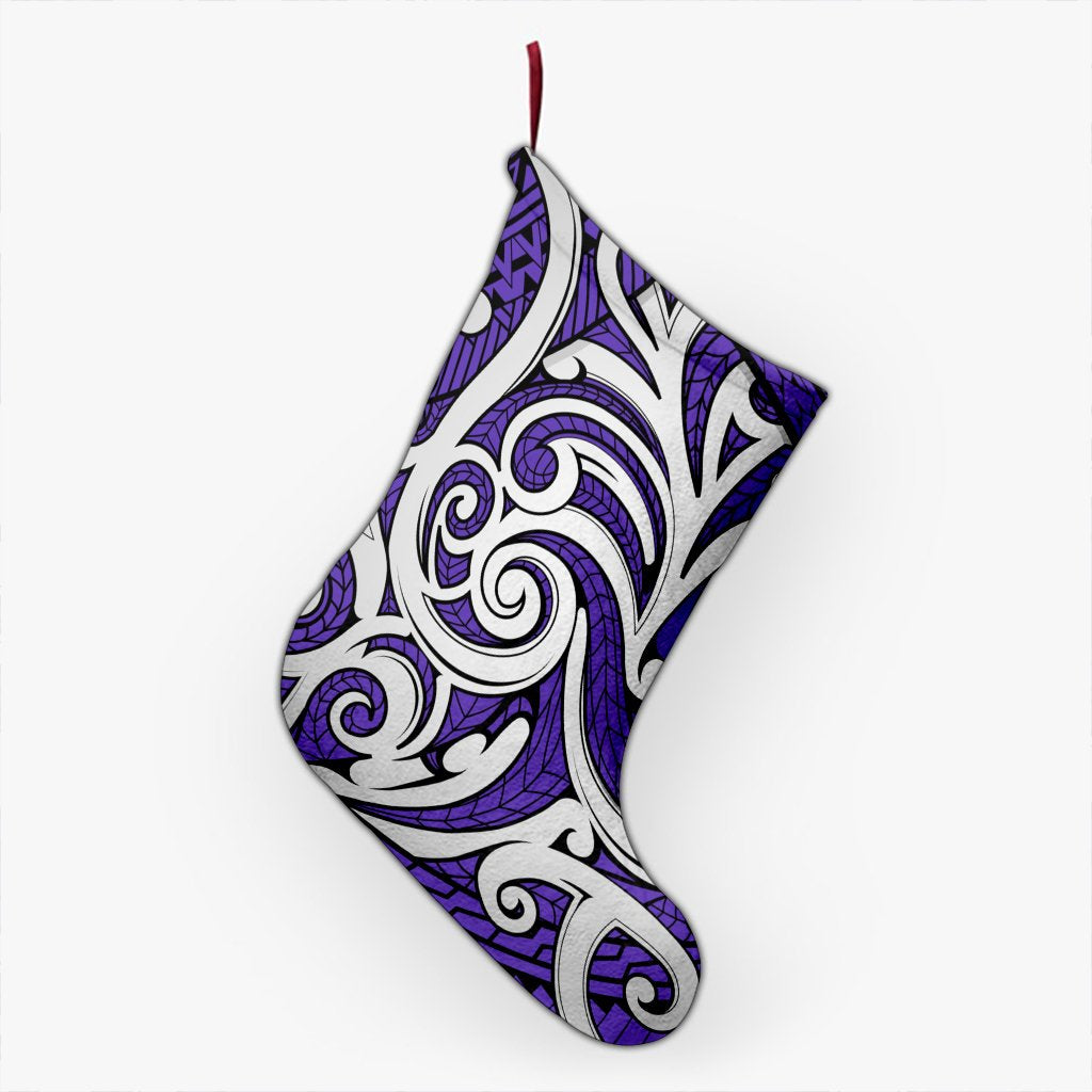 Polynesian Maori Ethnic Ornament Violet Christmas Stocking 26 X 42 cm Violet Christmas Stocking - Polynesian Pride