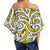 Polynesian Maori Ethnic Ornament Yellow Hawaii Women's Off Shoulder Wrap Waist Top - Polynesian Pride