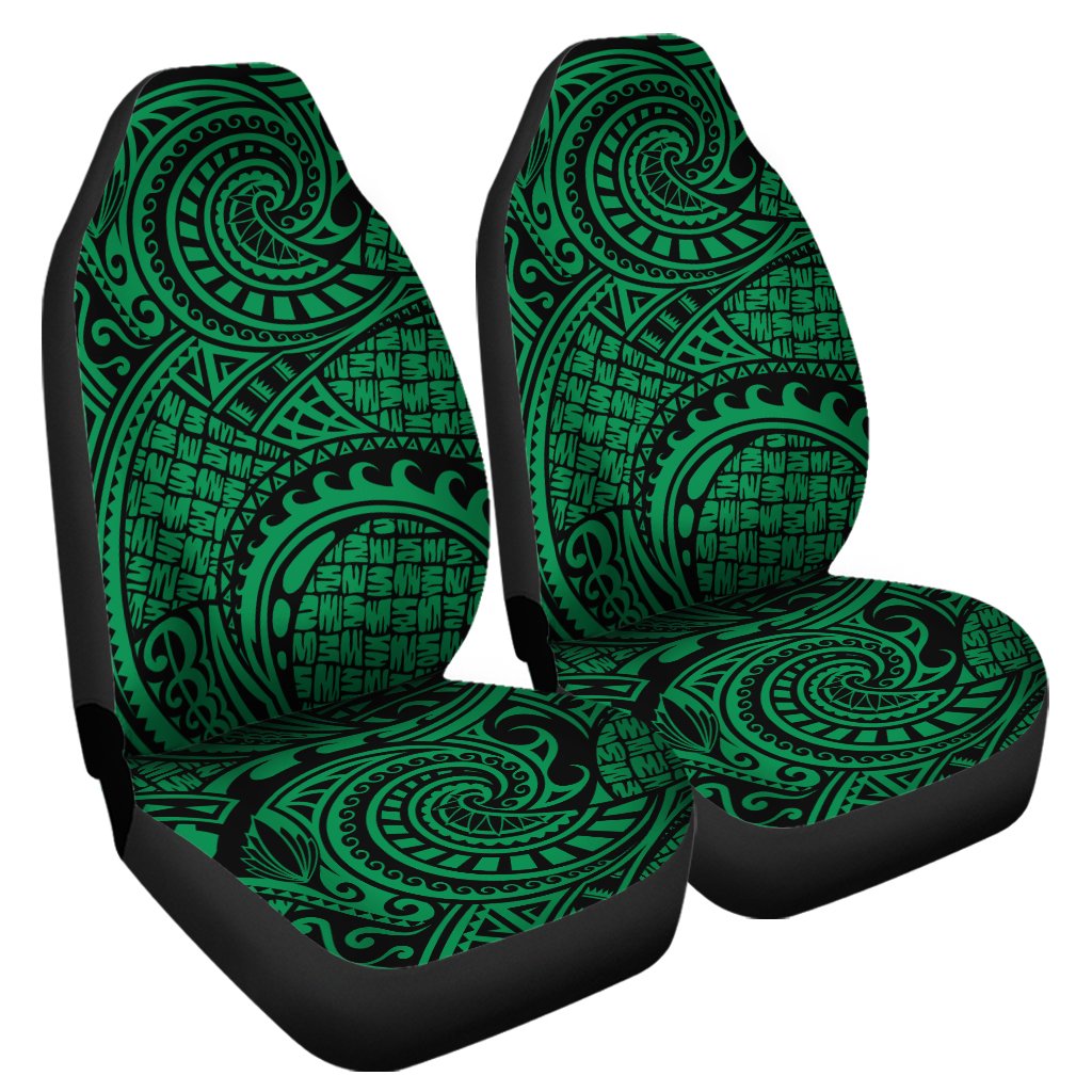 Polynesian Maori Lauhala Green Car Seat Cover Universal Fit Green - Polynesian Pride