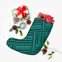 Polynesian Nation Turquoise Christmas Stocking - Polynesian Pride