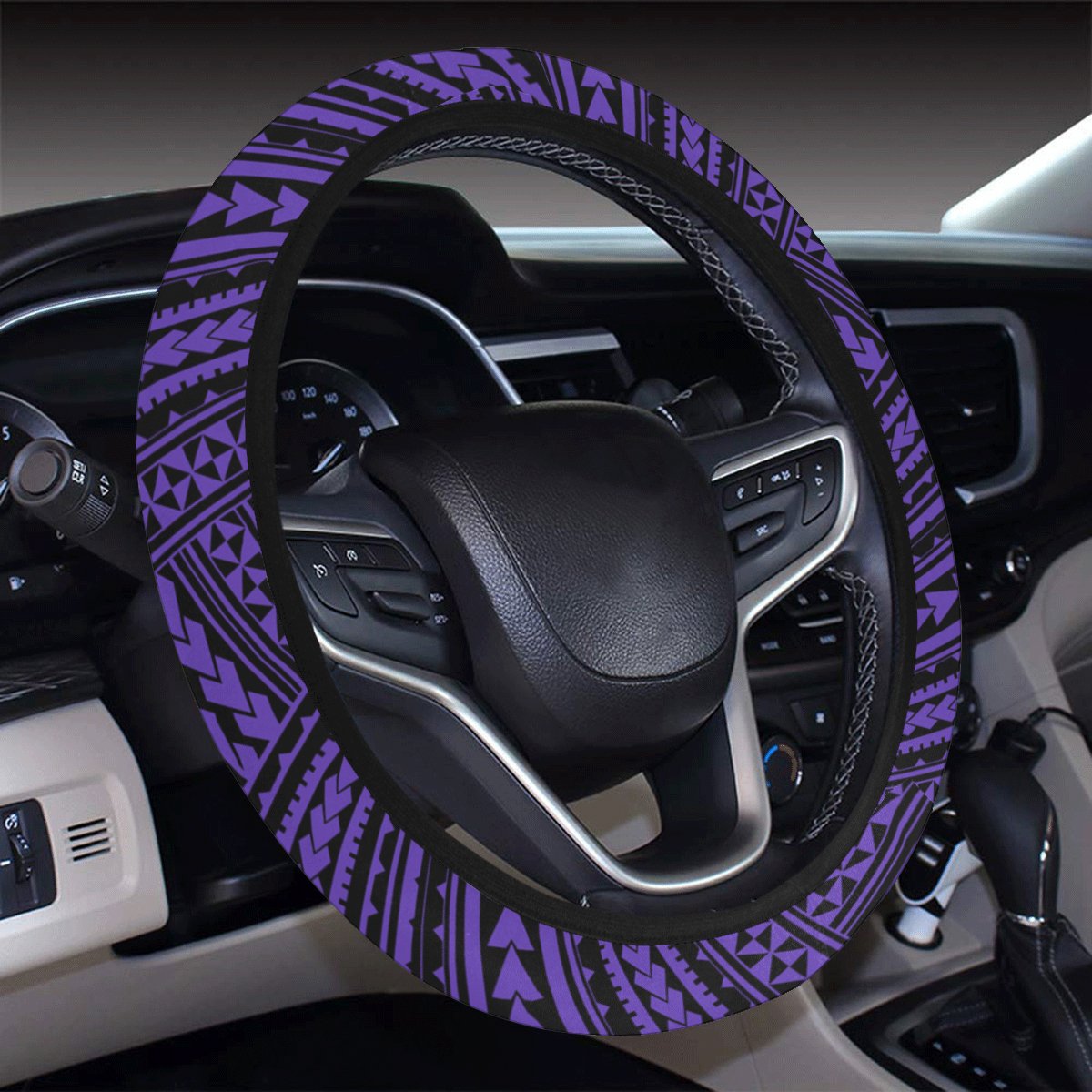 Polynesian Nation Violet Hawaii Steering Wheel Cover with Elastic Edge - Polynesian Pride