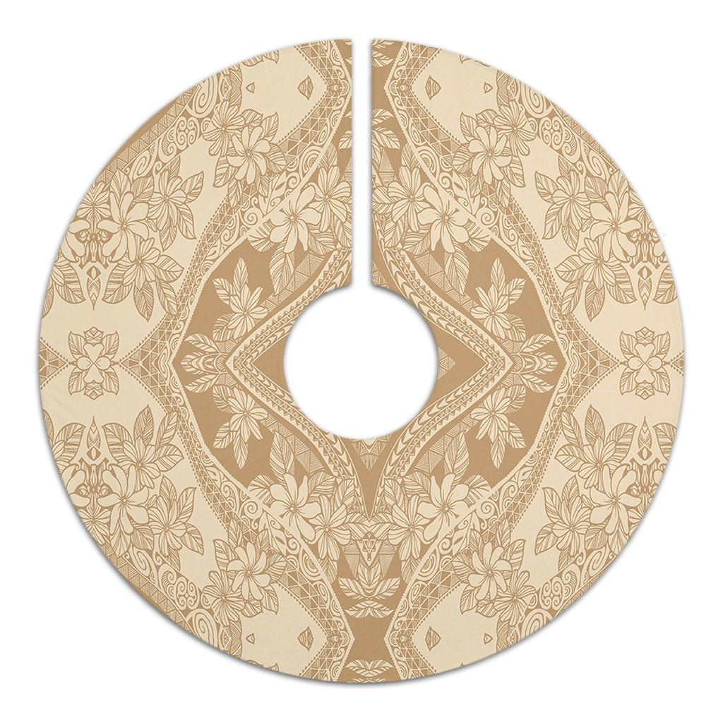 Polynesian Plumeria Mix Gold Tree Skirt - Polynesian Pride