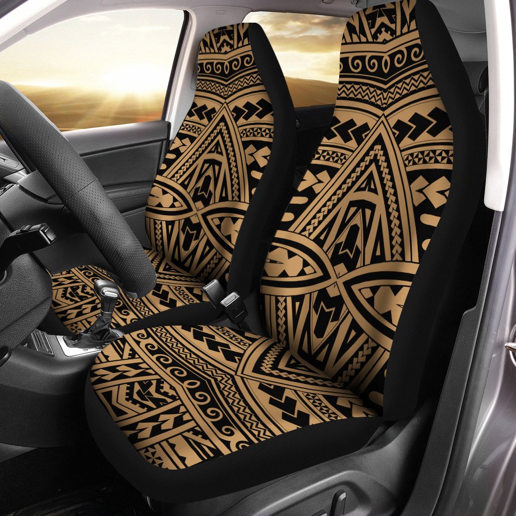 Polynesian Seamless Gold Car Seat Cover - Polynesian Pride