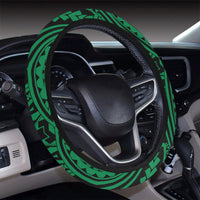 Polynesian Seamless Green Hawaii Steering Wheel Cover with Elastic Edge - Polynesian Pride