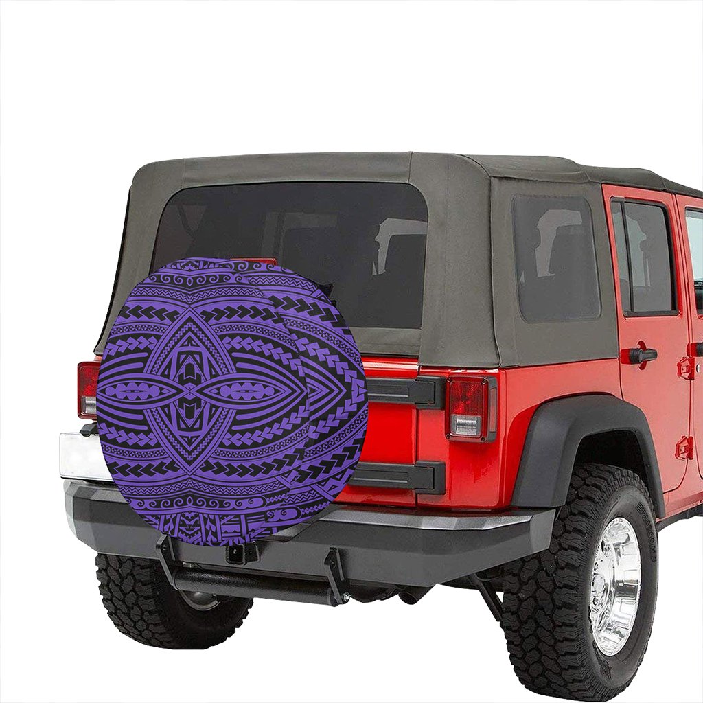 Polynesian Seamless Violet Hawaii Spare Tire Cover - Polynesian Pride