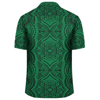 Polynesian Symmetry Green Hawaiian Shirt - Polynesian Pride