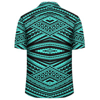 Polynesian Tatau Turquoise Hawaiian Shirt - Polynesian Pride