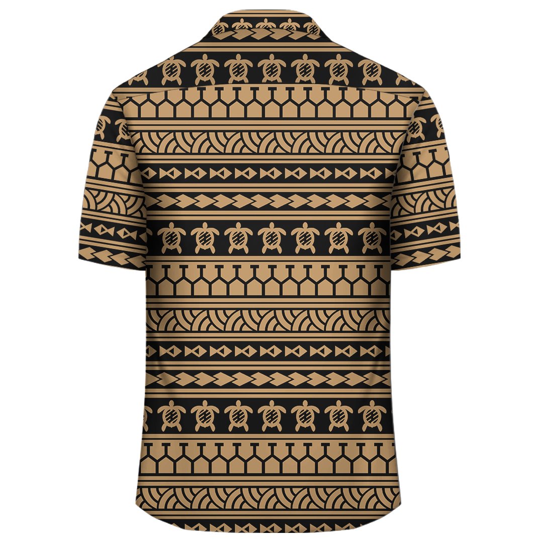 Polynesian Tattoo Tribal Gold Hawaiian Shirt - Polynesian Pride