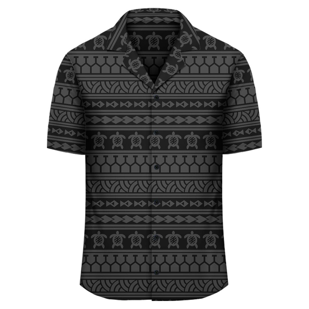 Polynesian Tattoo Tribal Gray Hawaiian Shirt - Polynesian Pride