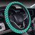 Polynesian Tattoo Tribal Turquoise Hawaii Steering Wheel Cover with Elastic Edge - Polynesian Pride