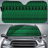 Polynesian Tattoo Tribal Car Sun Shade Auto Sun Shade Universal Fit Green - Polynesian Pride