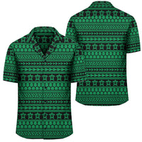 Polynesian Tattoo tribal Green Hawaiian Shirt Unisex Black - Polynesian Pride