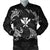 Polynesian Turtle Hammerhead Shark Ray Kanaka Hawaii Bomber Jacket Circle - AH Black Unisex - Polynesian Pride