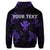 Custom Polynesian Turtle Hammerhead Shark Ray Kanaka Hawaii Hoodie Circle Purple - Polynesian Pride