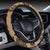 Polynesian Turtle Palm And Sea Pebbles Gold Hawaii Steering Wheel Cover with Elastic Edge - Polynesian Pride