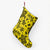 Polynesian Turtle Palm And Sea Pebbles Yellow Christmas Stocking 26 X 42 cm Yellow Christmas Stocking - Polynesian Pride