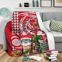 Hawaii Mele Kalikimaka Santa Claus Beach Premium Blanket LT6 - Polynesian Pride