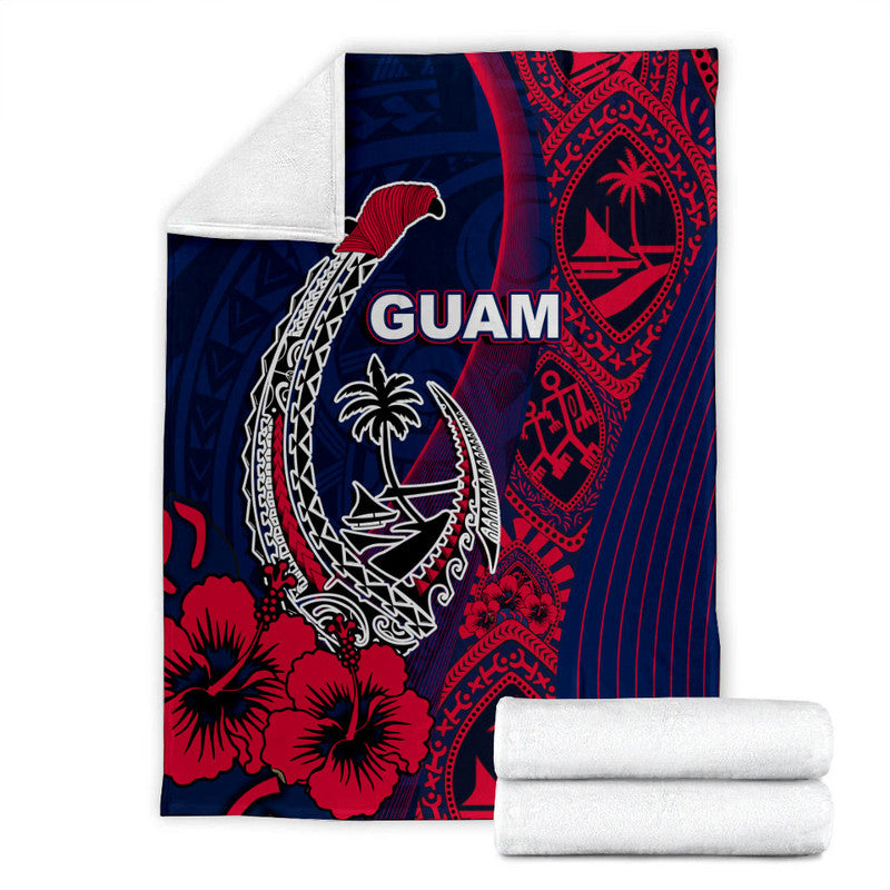Guam Fish Hook Premium Blanket Flag Color Style LT6 - Polynesian Pride