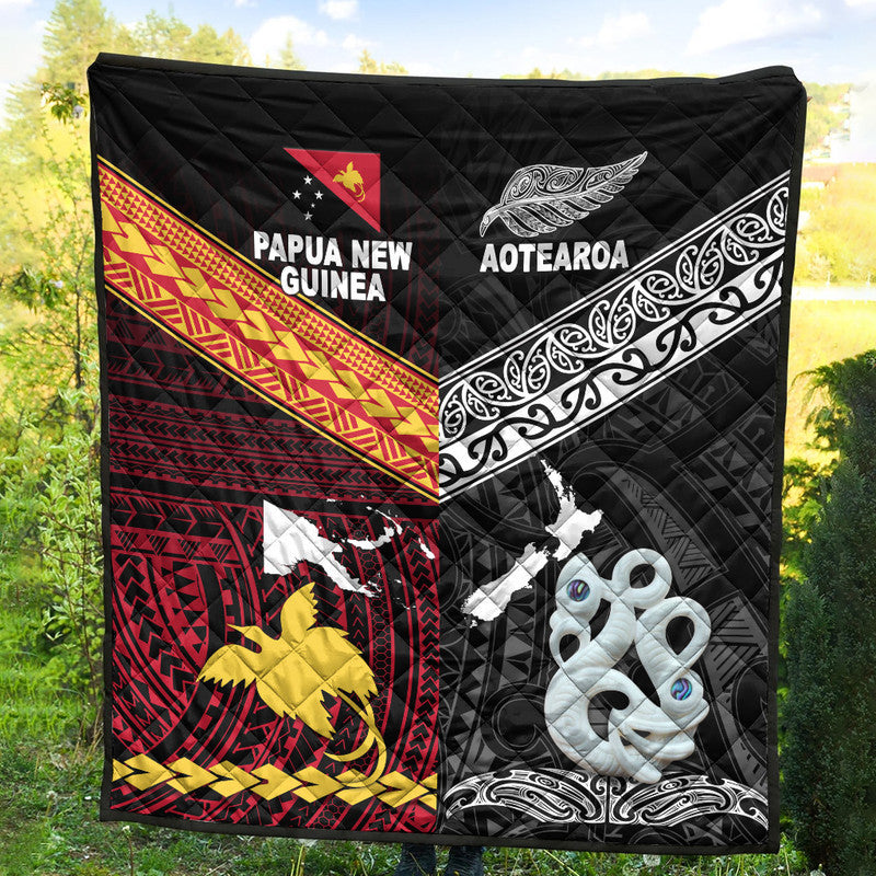 New Zealand And Papua New Guinea Premium Quilt Together - Black LT8 - Polynesian Pride