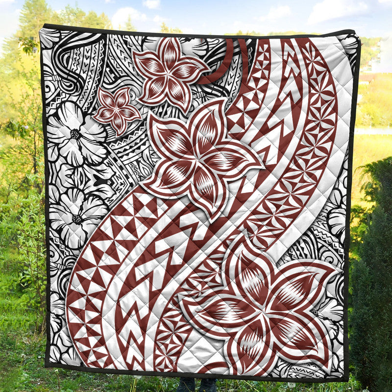 Traditional Polynesian Tribal Tattoo Retro Premium Quilt LT9 White - Polynesian Pride