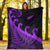 New Zealand Rugby Maori Premium Blanket Silver Fern Koru Vibes - Purple LT8 - Polynesian Pride