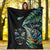 New Zealand Haka Rugby Maori Premium Blanket Silver Fern Vibes - Paua Shell LT8 - Polynesian Pride