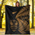 New Zealand Haka Rugby Maori Premium Blanket Silver Fern Vibes - Gold LT8 - Polynesian Pride