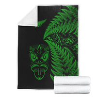 New Zealand Haka Rugby Maori Premium Blanket Silver Fern Vibes - Green LT8 - Polynesian Pride