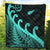 New Zealand Rugby Maori Premium Quilt Silver Fern Koru Vibes - Turquoise LT8 - Polynesian Pride