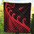 New Zealand Rugby Maori Premium Quilt Silver Fern Koru Vibes - Red LT8 - Polynesian Pride