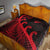 New Zealand Rugby Maori Premium Quilt Silver Fern Koru Vibes - Red LT8 - Polynesian Pride