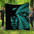 New Zealand Haka Rugby Maori Premium Quilt Silver Fern Vibes - Turquoise LT8 - Polynesian Pride