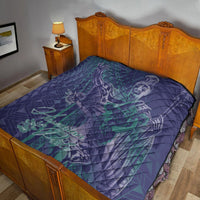 Hawaii Premium Quilt - King Of Hawaii With Hawaiian Girls Purple Version - Polynesian Pride