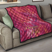 Hawaii Premium Quilt - King Of Hawaii With Hawaiian Girls Pink Version - Polynesian Pride