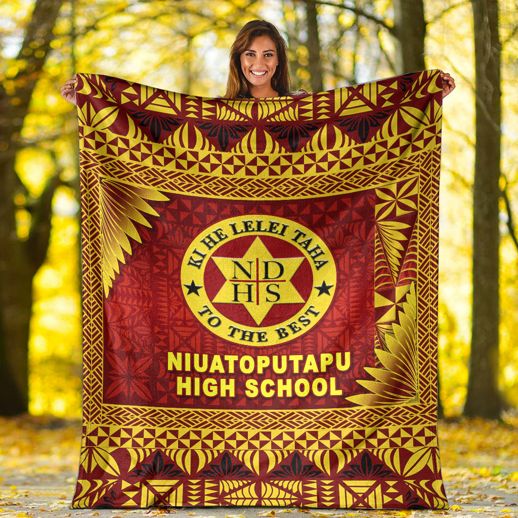 Tonga Niuatoputapu High School Premium Blanket Simplified Version LT8 - Polynesian Pride