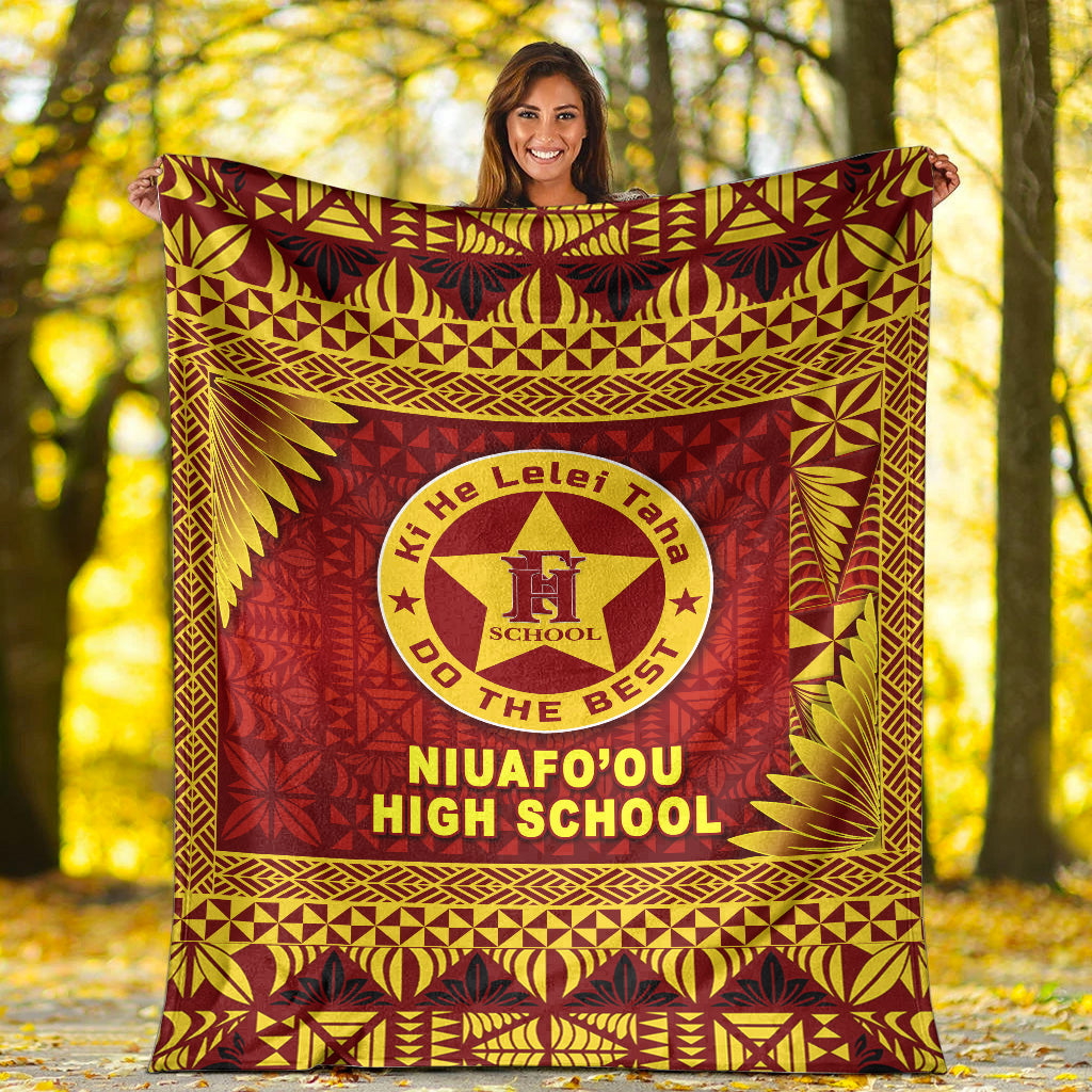 Tonga Niuafo'ou High School Premium Blanket Simplified Version LT8 - Polynesian Pride