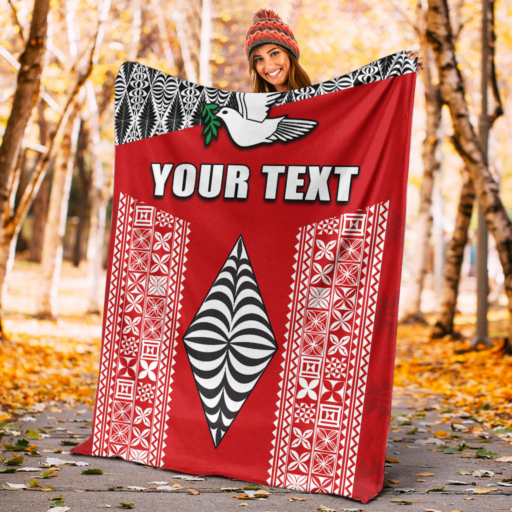 (Custom Personalised) Tonga Rugby Premium Blanket - Mate Ma'a Tonga LT13 - Polynesian Pride