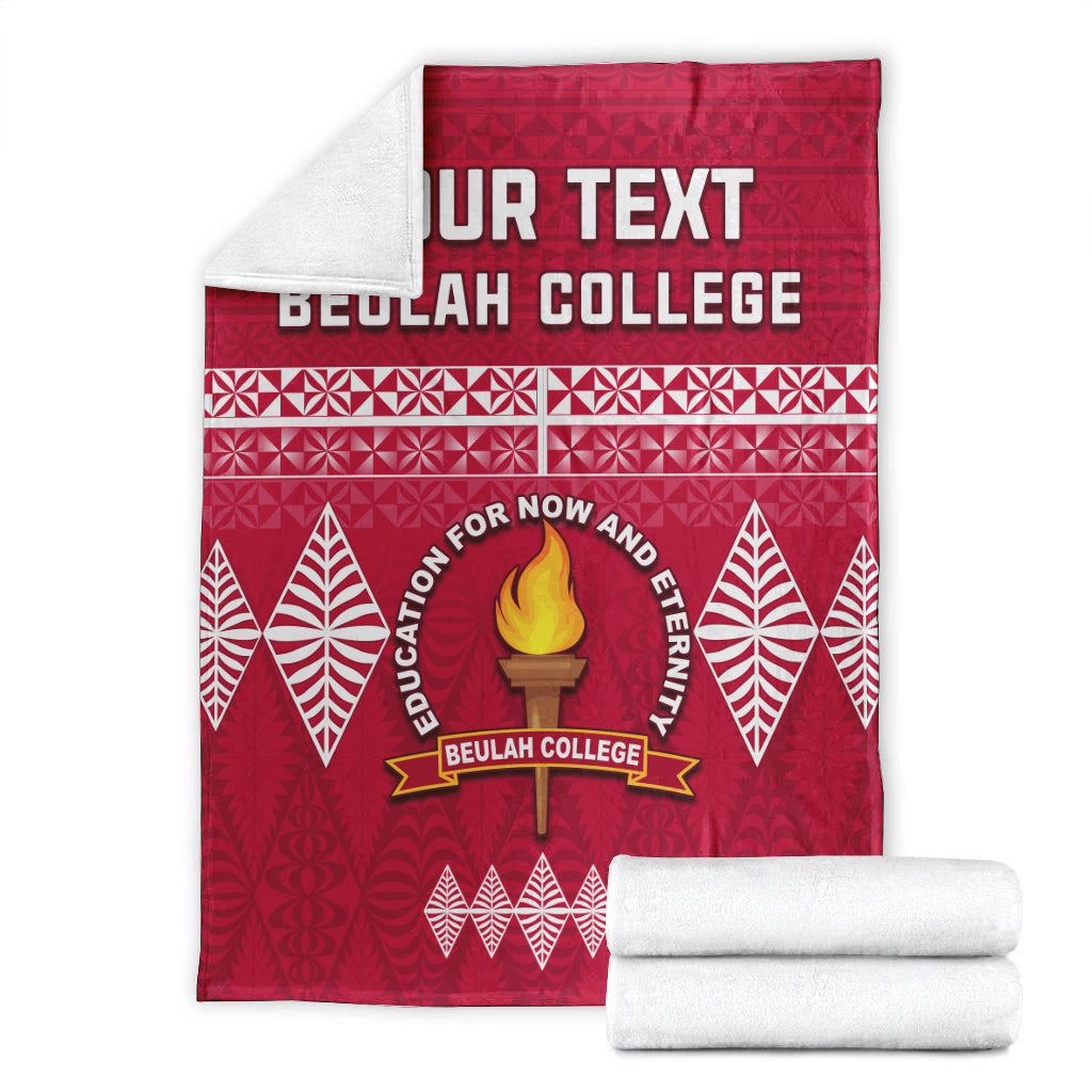 (Custom Personalised) Beulah College Premium Blanket Ngatu Pattern Tonga LT13 - Polynesian Pride