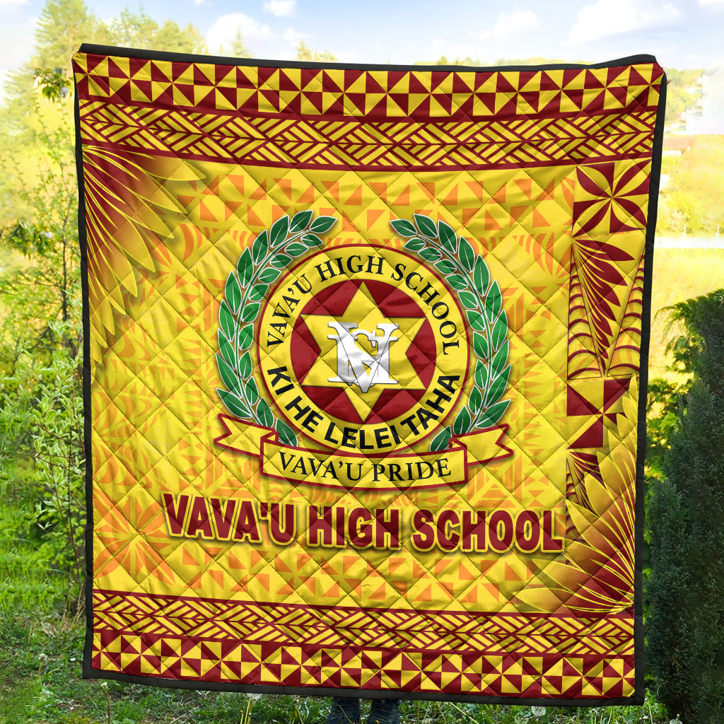 Tonga Vava'u High School Premium Quilt Simplified Version - Gold LT8 - Polynesian Pride